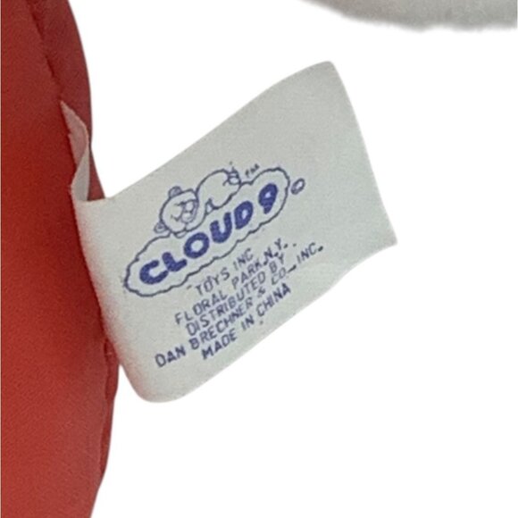 Vtg Holiday Cloud 9 Dan Brechner Plush Dog Plush Stuffed Animal Plaid Overalls - Picture 3 of 6